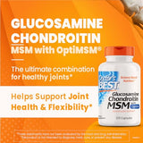 Doctor's Best Glucosamine Chondroitin Msm with OptiMSM Capsules, Supports Healthy Joint Structure, Function & Comfort, Non-GMO, Gluten Free, Soy Free, 120 Count (Pack of 1)