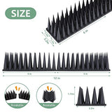 JOROMIT Bird Spikes, 20 Packs 23 Ft Bird Deterrent Spikes Strips Bird Spikes for Small Birds Deterrent Spikes for Fences and Roof to Keep Birds Away