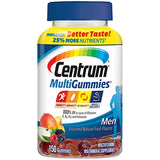 Centrum MultiGummies Gummy Multivitamin for Men, Multivitamin/Multimineral Supplement with Selenium, Antioxidants and Vitamin D3, Assorted Fruit Flavor - 150 Count