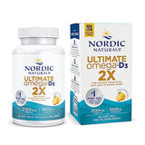 Nordic Naturals Ultimate Omega 2X with Vitamin D3, Lemon Flavor - 60 Soft Gels - 2150 mg Omega-3 + 1000 IU D3 - Omega-3 Fish Oil - EPA & DHA - Brain, Heart, Joint, & Immune Health - 30 Servings