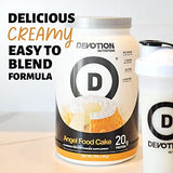 Devotion Nutrition Protein Powder Blend | Gluten Free, Keto Friendly, No Added Sugars | 1g MCT | 20g Whey & Micellar Protein | 2lb Tub (Angel Food Cake) Packaging May Vary