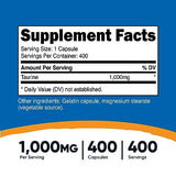 Nutricost Taurine 1000mg; 400 Capsules (3 Bottles)