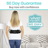 Vive Gait Belt (300lbs) Transfer Belt with Handles - Medical Nursing Safety Patient Assist - Bariatric, Elderly, Handicap, Physical Therapy - PT Gate Strap Quick Release Metal Buckle, Grabbing Teeth