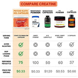 Creatine HCL Pills - Muscle Growth, Endurance, No Bloat, No Load, Not Flavored | Monohydrate Micronized Alternative, Creatine for women and men, Vegan, No Powder, Gummy, Tablets Creatina, 150 Capsules