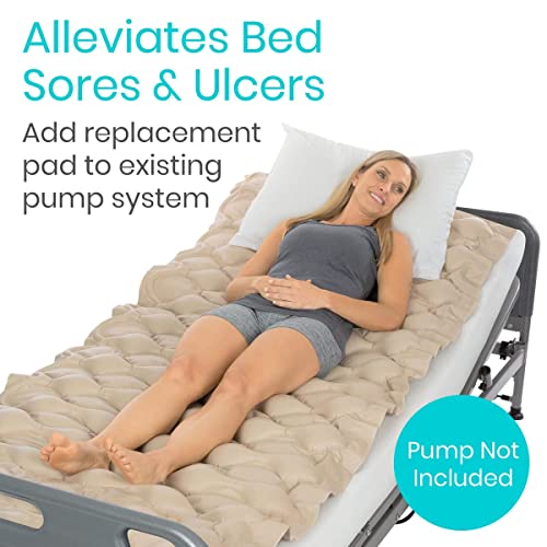 Vive Alternating Pressure Pad Replacement - Inflatable Low Air Loss Mattress Topper for Pressure Ulcer and Sore Relief Treatment - Fits Standard Hospital Bed - For Elderly, Seniors, Bedridden Patients