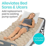 Vive Alternating Pressure Pad Replacement - Inflatable Low Air Loss Mattress Topper for Pressure Ulcer and Sore Relief Treatment - Fits Standard Hospital Bed - For Elderly, Seniors, Bedridden Patients