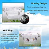 capetsma Fish Breeder Box, Hang-on Nursery Fish Tank with Breeding Hatching Incubator Acclimation Box, Perfect Fish Tank Divider for Aggressive Injured Pregnant Fish Small Fish Brine Shrimp Clownfish