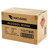 Hocleans 75% Alcohol Wipes, 50 count, 24 packs of 50 (1200 Wipes), White