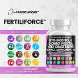 Myo-Inositol & D-Chiro Inositol 2050mg Fertility Supplement 40:1 Ratio - Prenatal Vitamins for Women with Ashwagandha 3000mg Maca Root 12,000mg Vitex Chasteberry Iron DHA Folic Acid DIM Zinc, USA Made