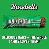 Barebells Vegan Protein Bars Hazelnut & Nougat - 12 Count, 1.9oz Bars - Features Plant Based Protein Bar with 15g of High Protein - Chocolate Protein Snacks with Only 1g of Total Sugars - Ideal for On-The-Go Breakfast Bars