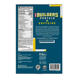 CLIF Builders + Caffeine - Chocolate Chip Cookie Dough Flavor - Protein Bars - Gluten-Free - Non-GMO - Low Glycemic - 20g Protein - 2.4 oz. (12 Count)