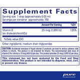 Pure Encapsulations Vitamin D3 Liquid | Supplement to Support Bone, Breast, Cardiovascular, Colon, and Immune Health* | 0.75 fl. oz.