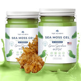 TrueSeaMoss Wildcrafted Irish Sea Moss Gel – Nutritious Raw Seamoss Rich in Minerals, Proteins & Vitamins – Health Supplement, Vegan-Friendly Made in USA (Green Spirulina)