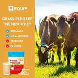 Equip Foods Prime Protein - Grass Fed Beef Protein Powder Isolate - Paleo and Keto Friendly, Gluten Free Carnivore Protein Powder - Salted Caramel, 1.47 Pounds - Helps Build and Repair Tissue