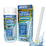 Ammonia Aquarium Test Strips - for Fresh/Salt Water Aquariums, Lab Grade, for Professional Or Home Use - Fast & Accurate Results! (25 Count)