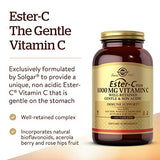 Solgar Ester-C Plus 1000 mg Vitamin C (Ascorbate Complex), 180 Tablets - Gentle On The Stomach & Non Acidic - Antioxidant & Immune System Support - Non GMO, Vegan, Gluten Free, Kosher - 180 Servings