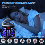 2 Pack 3 in 1 Bug Zapper USB Rechargeable Mosquito Killer Portable Waterproof Mosquito Repellent Outdoor Indoor LED Lantern Bug Zapper Camp Light SOS Emergency Light for Home, Backyard, Patio (Black)