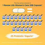 Renew Life Women's Probiotic Capsules, Supports Vaginal, Urinary, Digestive and Immune Health, L. Rhamnosus GG, Dairy, Soy and gluten-free, 25 Billion CFU, 60 Count