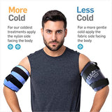 FlexiKold Reusable Gel Large Ice Pack with Straps – Cold Compress Gel Cold Pack for Injuries – Flexible Medical Ice Wrap for Back, Shoulders, Legs, Knees, Sciatica, Muscle Pain – Standard – 2 Pk