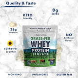 Opportuniteas Grass Fed Whey Protein Powder Isolate - Unflavored - 28g Protein - Low Carb Keto & Paleo Diet Friendly - for Shakes, Smoothies, Drinks & Cooking - Non GMO & Gluten Free - 2.5 Pounds
