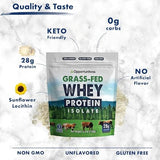 Opportuniteas Grass Fed Whey Protein Powder Isolate - Unflavored - Low Carb Keto & Paleo Diet Friendly - Pure Grass-Fed Protein for Shakes, Smoothies, Drinks & Recipes- Non GMO & Gluten Free - 5 lb