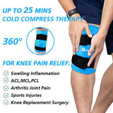 RelaxCoo XXL Knee Ice Pack Wrap Around Entire Knee After Surgery, Reusable Gel Ice Pack for Knee Injuries, Large Ice Pack for Pain Relief, Swelling, Knee Surgery, Sports Injuries, 1 Pack Blue