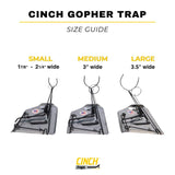 Cinch Gopher Trap Kit - Professional-Grade Gopher Traps That Work Best, Heavy Duty, Reusable Rodent Trapping System - Ideal for Lawns, Gardens, Ranches, and More - Outdoor Use, Large (3 Pack)