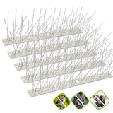 Valibe Bird Spikes Bird Deterrent Devices Stainless Steel 21.6 Feet Bird Repellent Spikes Critter Pricker for Pigeons Small Birds Woodpecker Cat with Uninstalled Pins