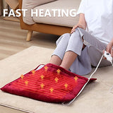 Gintao Electric Heated Foot Warmers for Men and Women,Foot Heating Pad Electric with Fast Heating Technology,Heating Pad Feet Warmer Auto Shut Off with 3 Temperature Setting,22×20 inches,Red