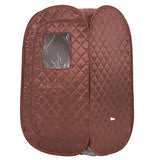 Portable Sauna Tent, Foldable One Person Full Body Spa for Detox Therapy Without Steamer- Brown