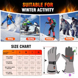 Heated Gloves, Heated Gloves for Men Women Rechargeable Electric Waterproof Thermal Warm Work Winter Gloves Hand Warmers for Cold Weather Work Hunting Fishing Running Cycling Hiking Skiing Motorcycle