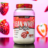 Musclesport Lean Whey Revolution™ Protein Powder - Whey Protein Isolate - Low Calorie, Low Carb, Low Fat, Incredible Flavors - 25g Protein per Scoop (2LB, Strawberry)