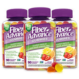 Fiber Advance Gummies | 100% Plant Based Fiber Supplement for Digestive Health | Chicory Root Inulin Prebiotic Fiber Gummies for Adults | Gluten Free, Vegetarian, & Non-GMO (Pack of 3)