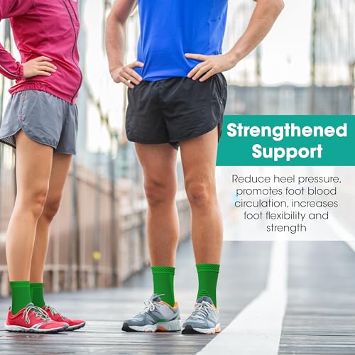 Modvel Ankle Brace for Women & Men - 1 Pair of Ankle Support Sleeve & Ankle Wrap - Compression Ankle Brace for Sprained Ankle, Achilles Tendonitis, Plantar Fasciitis, & Injured Foot - Small, Green