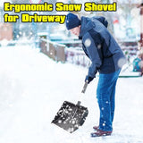 Snow Shovel, Snow Shovel for Driveway, Detachable Ergonomic D-Grip Handle for Snow Removal Shovel, Snow Shovel for Car Home Garden