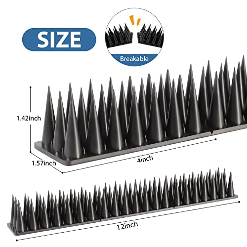 Bird Spikes, 20 Pack Bird Squirrel Raccoon Pigeon Cat Animal Deterrent Spikes for Outside Anti Bird Defender Spikes Outdoor to Keep Birds Away