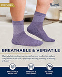 Pembrook Ankle Length Bamboo Diabetic Socks for Women & Men - 6 Pairs Size 6-9