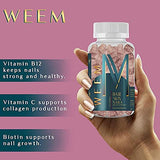 WEEM Hair Skin and Nails Gummies - Supports Healthy Hair - Vegan biotin Vitamins for Women & Men Supports Faster Hair Growth, Stronger Nails, Healthy Skin, Extra Strength 10,000mcg (3)