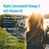 Nordic Naturals ProOmega-D, Lemon Flavor - 90 Soft Gels - 1280 mg Omega-3 + 1000 IU D3 - High-Potency Fish Oil - EPA & DHA - Brain, Eye, Heart, Joint, & Immune Health - Non-GMO - 45 Servings