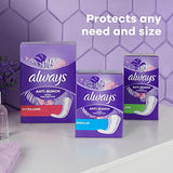 Always Anti-Bunch Xtra Protection, Panty Liners For Women, Extra Long Length, Unscented, 68 Count X 4 Packs (272 Count Total)