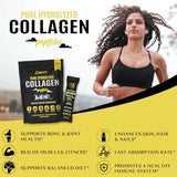 Premium Collagen Peptides Powder, 30 Sticks Travel Packets(Type I, III), Unflavored Collagen Protein Powder to Go, Hydrolyzed Collagen Peptides for Skin Hair Nail Joint, 10g per Serving, Paleo & Keto