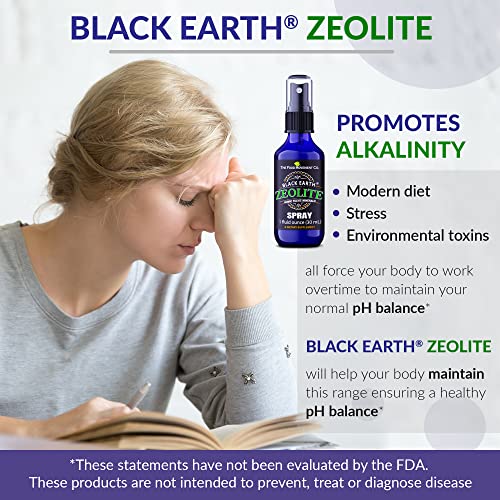 The Food Movement Black Earth Zeolite with Humic and Fulvic Acids and Trace Minerals for Detox, Digestion, Immunity, and More - Pump Spray Bottle, 1 fl oz