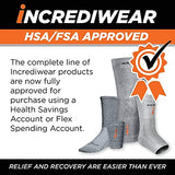 Incrediwear Knee Sleeve – Knee Braces for Knee Pain, Joint Pain Relief, Swelling, Inflammation Relief, and Circulation, Knee Support for Women and Men, Fits 12”-14” Above Kneecap (Grey, Medium)