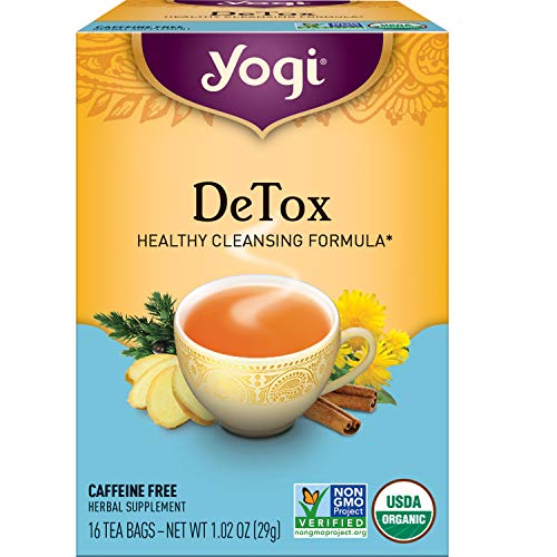 Yogi Tea DeTox Tea - 16 Tea Bags per Pack (4 Packs) - Organic Detox Tea for Digestive & Circulation Support - Includes Burdock, Dandelion, Ginger Root, Black Pepper, Cardamom & Juniper Berry