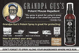 Grandpa Gus's Potent Mouse Repellent Spray, Peppermint & Cinnamon Oil Formula, Repels Mice & Rats from Nesting, Chewing in Homes/RV, Boat/Car, Storage & Wiring, 8 oz (2 Bottles)