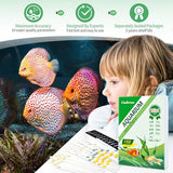 Umlecoa 10 in 1 Aquarium Ammonia Test Kit - Ammonia Fish Tank Test Strips - 150 Aquarium Test Strips with Test Tube & Thermometer - Fast Testing Ammonia and 9 More for Aquarium/Pond/Pool