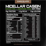 Muscle Feast Micellar Casein Protein, All Natural Pasture Raised Hormone Free Soy Free, Chocolate, 2lb