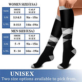 CHARMKING Compression Socks for Women & Men (8 Pairs) 15-20 mmHg Graduated Copper Support Socks are Best for Pregnant, Nurses - Boost Performance, Circulation, Knee High & Wide Calf (S/M, Multi 18)
