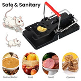 Qualirey 18 Pcs Mouse Traps Plastic Mice Trap House Indoor Rat Trap Quick Effective Safe Mouse Traps for Warehouse Garden Kitchen 3.86 x 1.81 x 2.17 Inch (Black,Red)