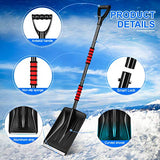 Yardwe 42" Snow Shovel with D-Grip Handle, Collapsible Snow Sand Mud Removal Tool | Detachable Four-Piece Construction Snow Shovel for Garden,Camping, Car and Other Outdoor Activities (Snow Shovel)